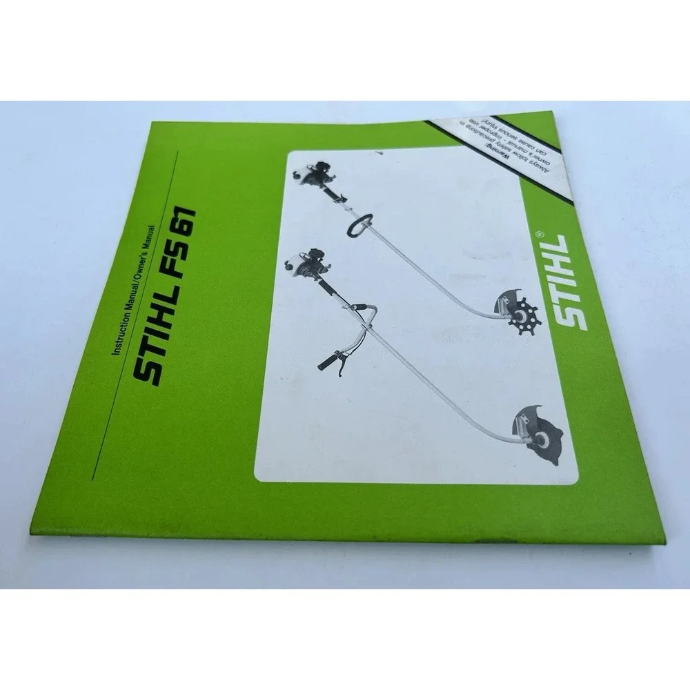 Stihl‎ FS 61 Brushcutter WeedEater WeedWhacker Instruction Owner Operator Manual